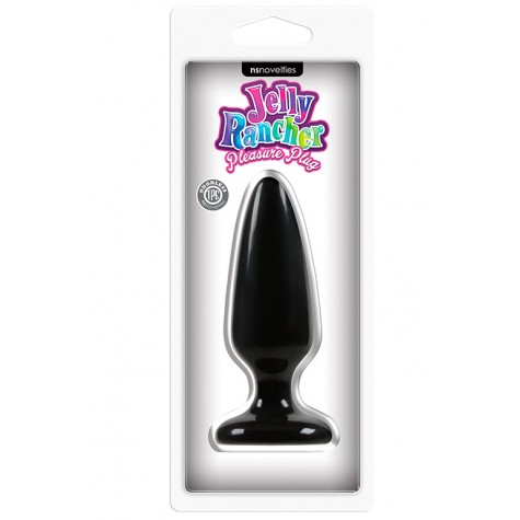 Средняя черная анальная пробка Jelly Rancher Pleasure Plug Medium - 12,7 см.